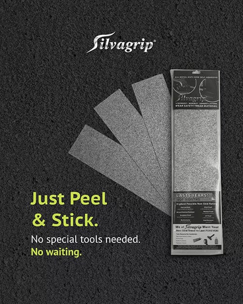 Silvagrip is peel-and-stick